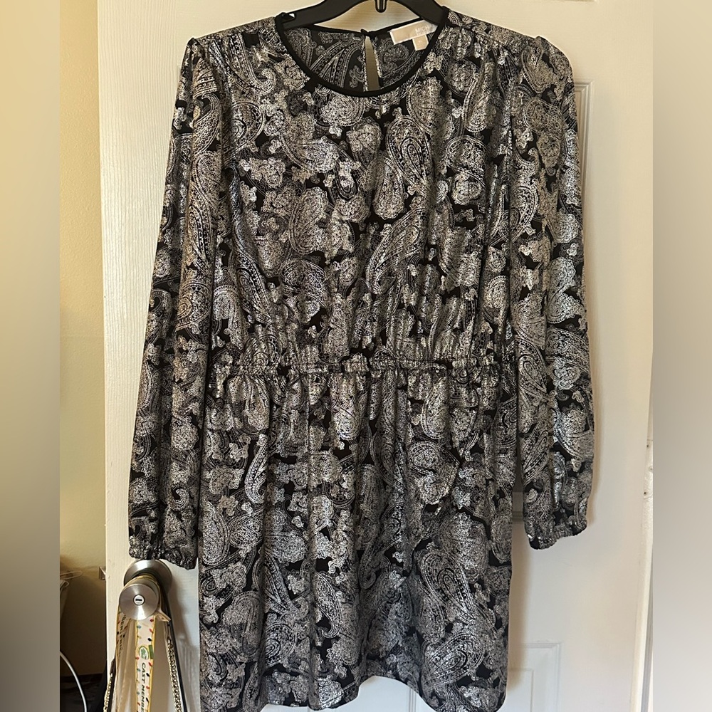 NWT Michael Kors long sleeve Paisley Dress